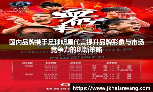 国内品牌携手足球明星代言提升品牌形象与市场竞争力的创新策略